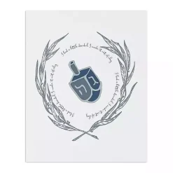 New Kirklands Home Blue Dreidel Canvas Art Print