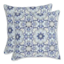 Clearance Kirklands Home Emilia Outdoor Throw Pillows, Set of 2 Blue