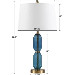 Sale Kirklands Home Faceted Glass Table Lamp Blue