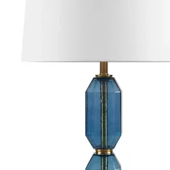 Sale Kirklands Home Faceted Glass Table Lamp Blue