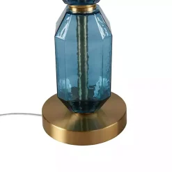 Sale Kirklands Home Faceted Glass Table Lamp Blue