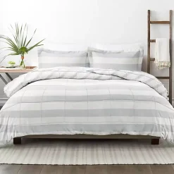 Sale Kirklands Home Blue Faded Stripe 3-pc. Queen Comforter Set