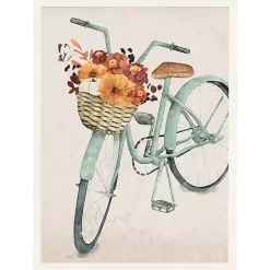 Best Kirklands Home Fall Bike Framed Art Print Blue