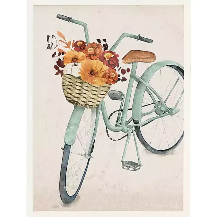 Best Kirklands Home Fall Bike Framed Art Print Blue