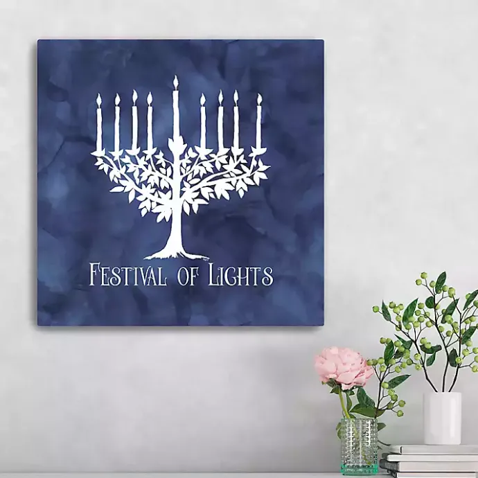 Online Kirklands Home Blue Festival of Lights Canvas Art Print