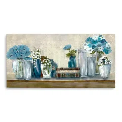 Discount Kirklands Home Blue Floral Desk Giclee Canvas Print, 60x30 in.