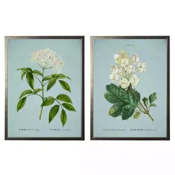 Clearance Kirklands Home Blue Floral Diagram I Framed Art Prints, Set of 2