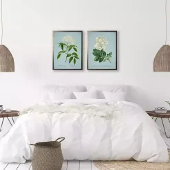 Clearance Kirklands Home Blue Floral Diagram I Framed Art Prints, Set of 2