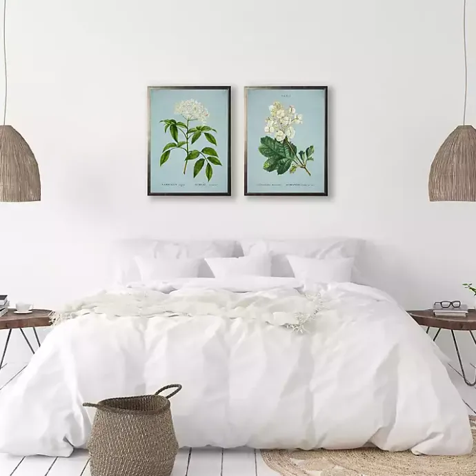 Clearance Kirklands Home Blue Floral Diagram I Framed Art Prints, Set of 2