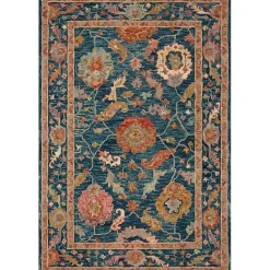 Sale Kirklands Home Blue Floral Fernanda Wool Area Rug, 5x7