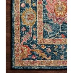 Sale Kirklands Home Blue Floral Fernanda Wool Area Rug, 5x7