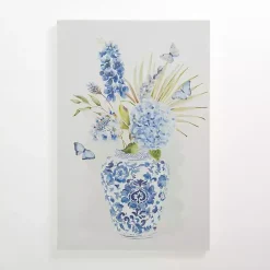 Outlet Kirklands Home Blue Floral in China Vase I Canvas Art Print