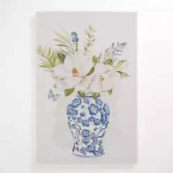 Best Kirklands Home Blue Floral in China Vase II Canvas Art Print