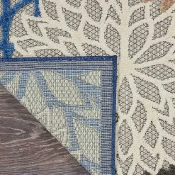 Best Kirklands Home Blue Floral Outdoor Area Rug, 5x7