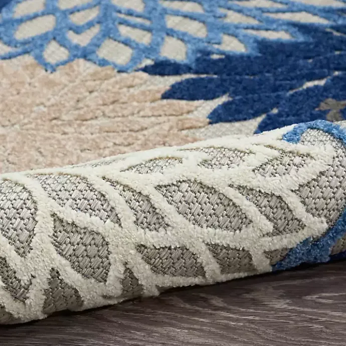 Best Kirklands Home Blue Floral Outdoor Area Rug, 7x10