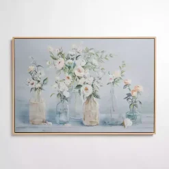Sale Kirklands Home Blue Floral Still Life Framed Canvas Art Print