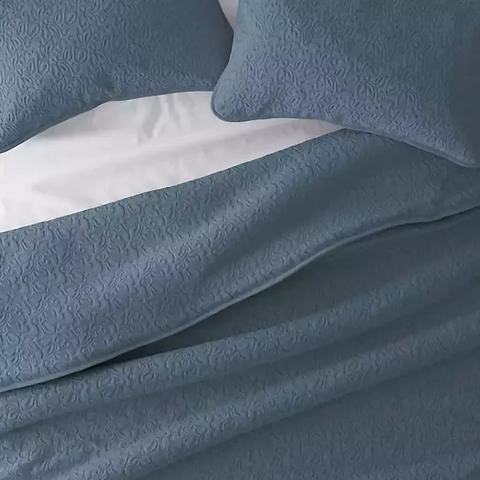 Discount Kirklands Home Floral Stitch 3-pc. Queen Quilt Set Blue