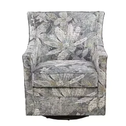 Clearance Kirklands Home Floral Swivel Mica Glider Accent Chair Blue
