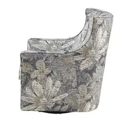 Clearance Kirklands Home Floral Swivel Mica Glider Accent Chair Blue