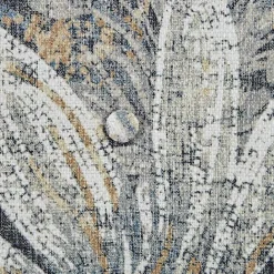 Clearance Kirklands Home Floral Swivel Mica Glider Accent Chair Blue