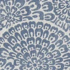 Outlet Kirklands Home Floral Upholstered Square Storage Ottoman Blue