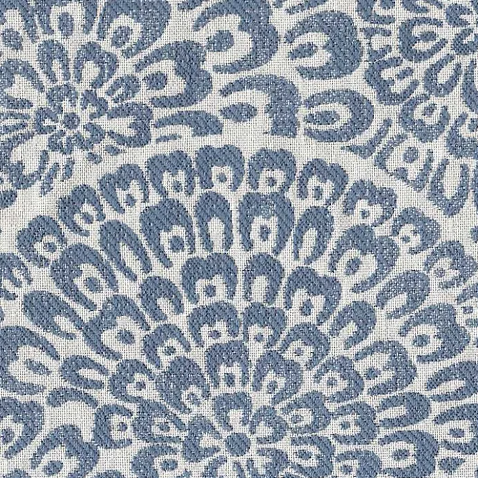 Outlet Kirklands Home Floral Upholstered Square Storage Ottoman Blue