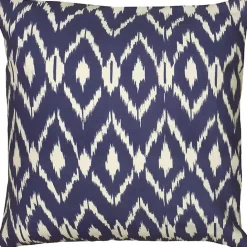 Online Kirklands Home Blue Fractured Ikat Pillow