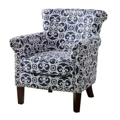 Discount Kirklands Home Fretwork Accent Club Chair Blue