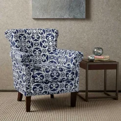 Discount Kirklands Home Fretwork Accent Club Chair Blue