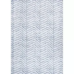 Best Kirklands Home Blue Geometric Pattern Washable Area Rug, 3x5