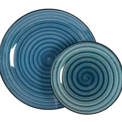 Discount Kirklands Home Gia Stoneware 24-pc. Dinnerware Set Blue