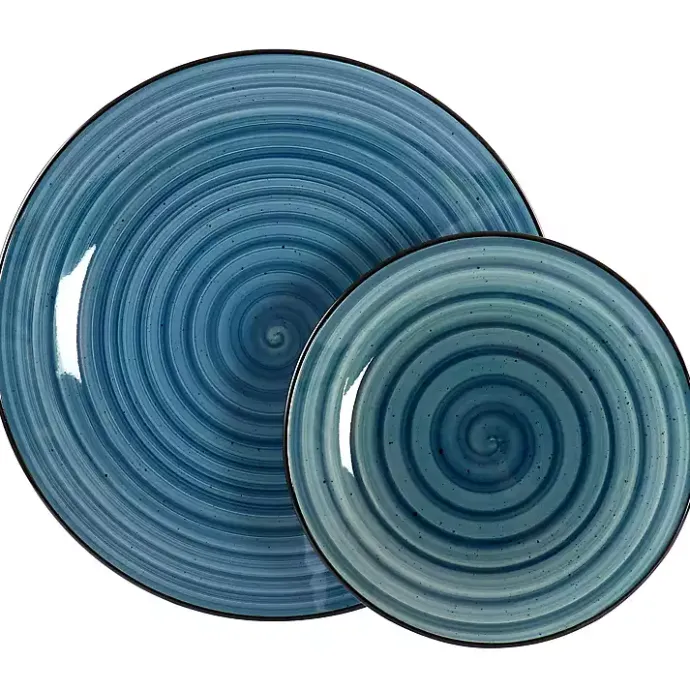 Discount Kirklands Home Gia Stoneware 24-pc. Dinnerware Set Blue