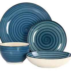 Discount Kirklands Home Gia Stoneware 24-pc. Dinnerware Set Blue