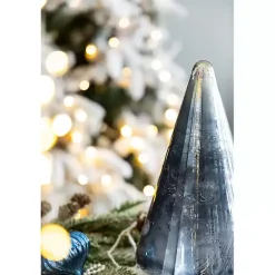 Best Kirklands Home Glass Cone Shaped Christmas Tree, 11.5 in. Blue