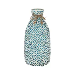 Sale Kirklands Home Blue Glass Mosaic Vase