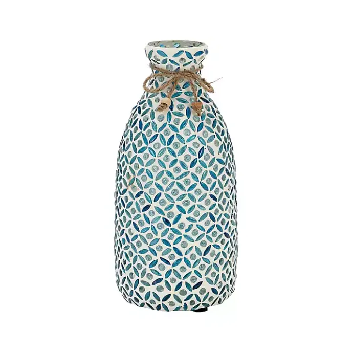 Sale Kirklands Home Blue Glass Mosaic Vase