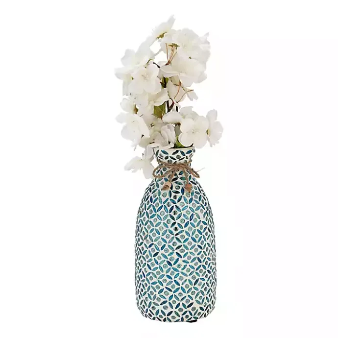 Sale Kirklands Home Blue Glass Mosaic Vase