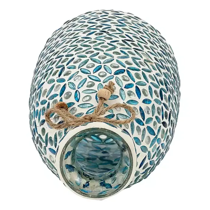 Sale Kirklands Home Blue Glass Mosaic Vase