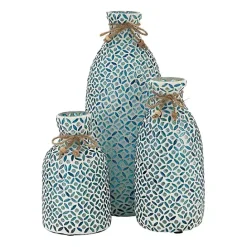 Sale Kirklands Home Blue Glass Mosaic Vase