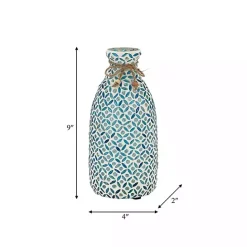 Sale Kirklands Home Blue Glass Mosaic Vase