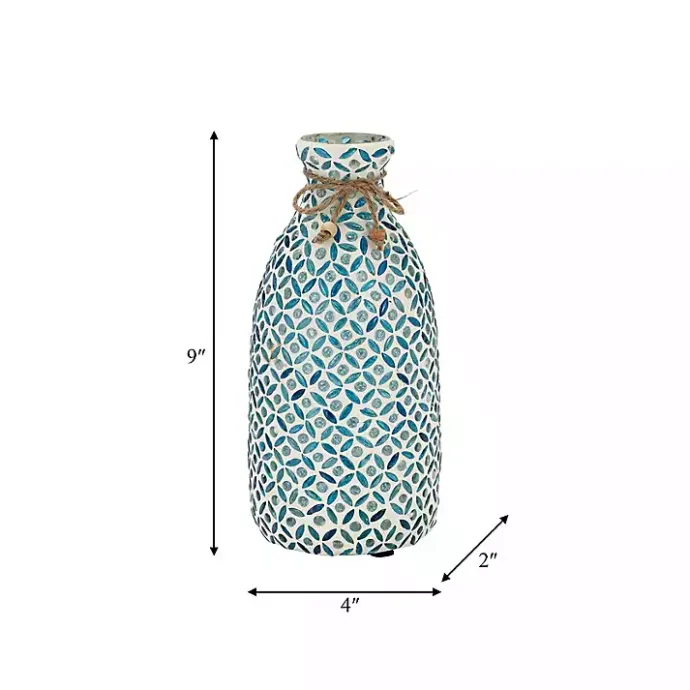 Sale Kirklands Home Blue Glass Mosaic Vase