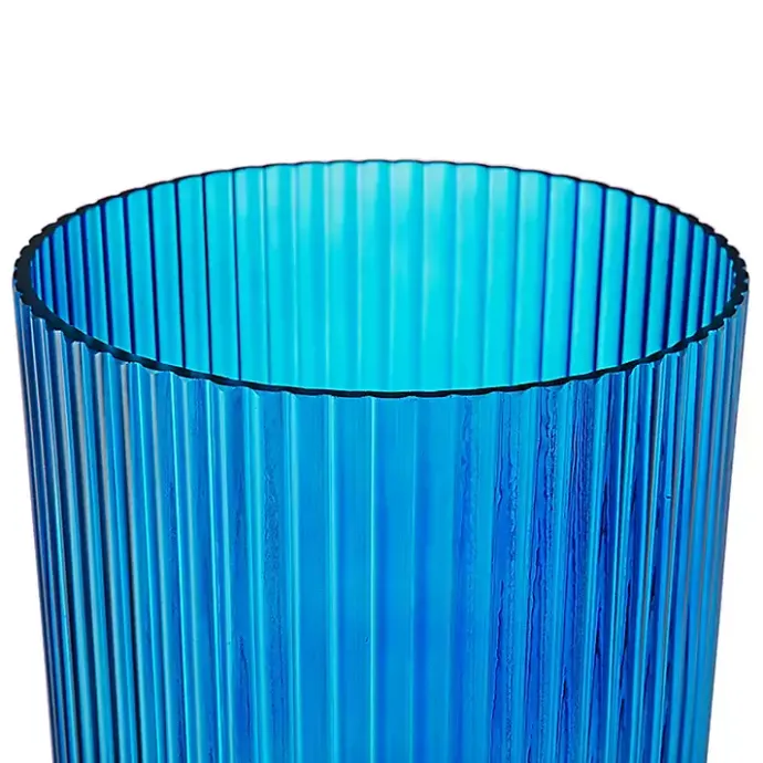 Online Kirklands Home Glass Vase with Silver Pedestal Base, 20 in. Blue
