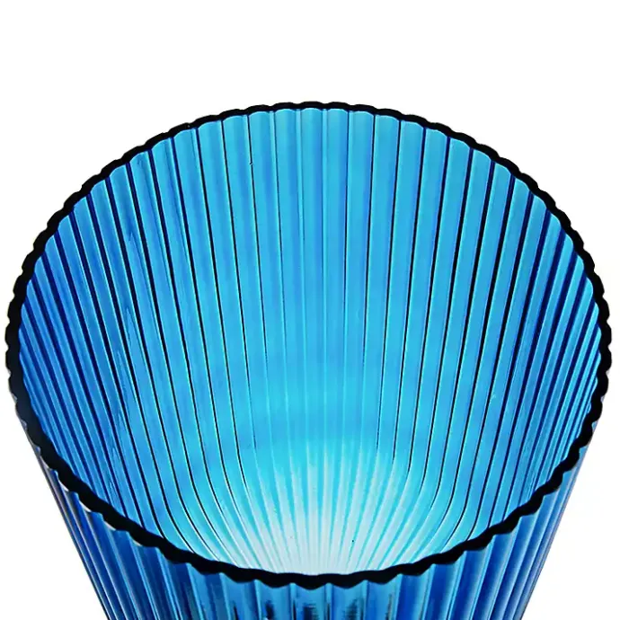 Online Kirklands Home Glass Vase with Silver Pedestal Base, 20 in. Blue