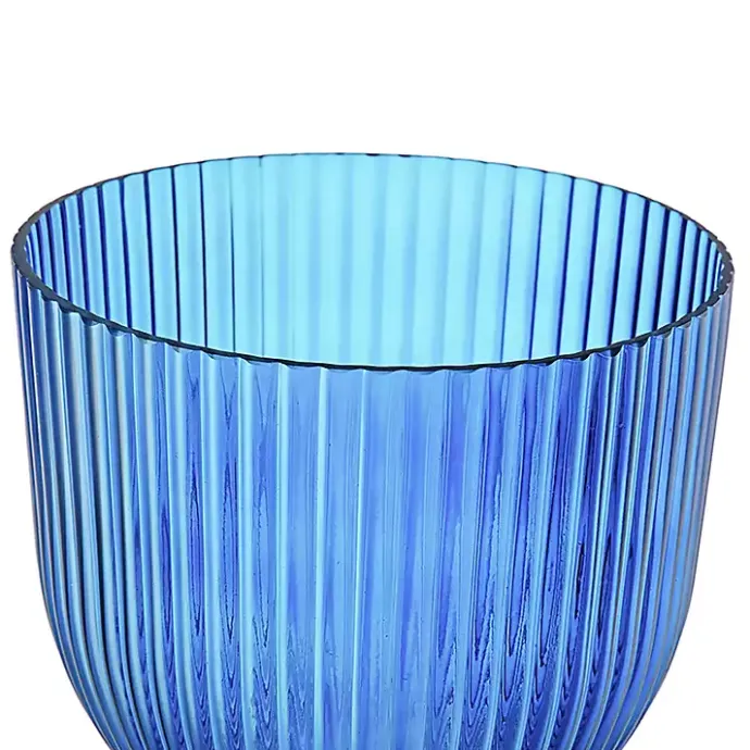 Best Kirklands Home Glass Vase with Silver Pedestal Base, 16 in. Blue