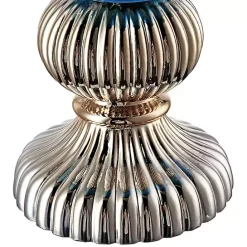 Best Kirklands Home Glass Vase with Silver Pedestal Base, 16 in. Blue