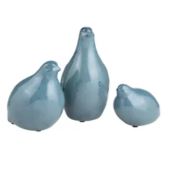 Best Kirklands Home Glazed Ceramic Bird Figurines, Set of 3 Blue