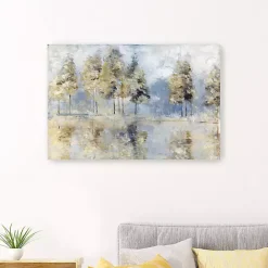 Clearance Kirklands Home Blue Golden Forest Giclee Canvas Art Print