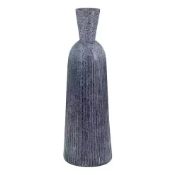 Hot Kirklands Home Grooved Glass Vase, 20in Blue