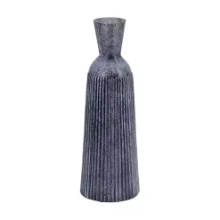 Online Kirklands Home Grooved Glass Vase, 16in Blue