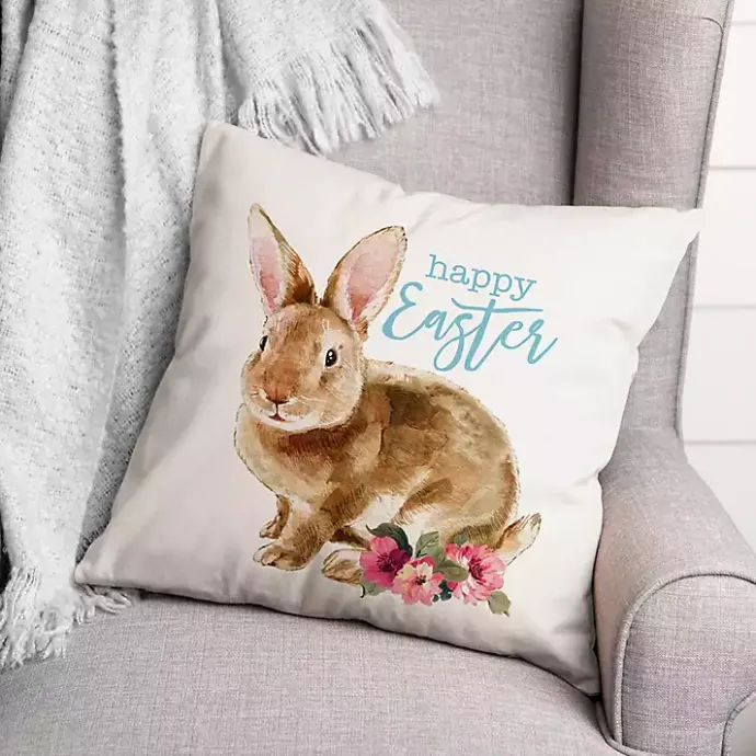 Discount Kirklands Home Blue Happy Easter Pillow Multi